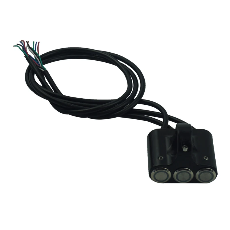 Universal de Buzina para Guidão Farol de Led para Motos com 7 22mm com Luz Interruptor - 8 Led 14 Chaves da motocicleta