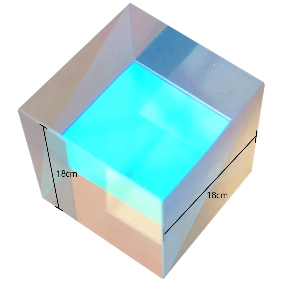 Оптическое стекло куб дефектный крест дихроическая зеркальная Призма Combiner сплиттер декор 18x18 мм прозрачная модульная игрушка Обучающие инструменты
