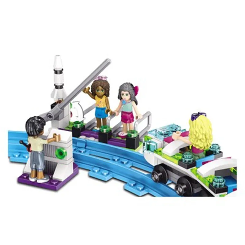 Pаспродажа Детские игрушки для девочек друзья парк развлечений роликовая подставка с рисунком Модель Кирпичи совместимы с блоками Legoings