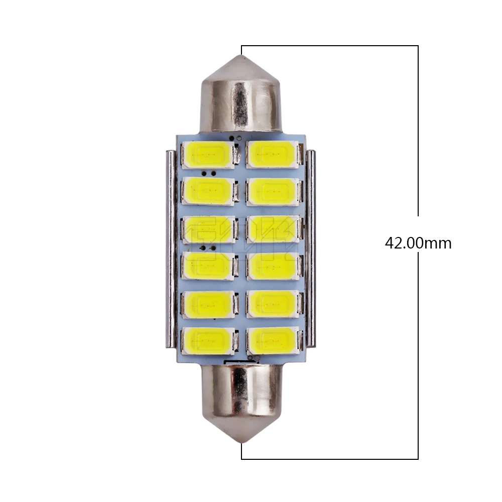 20 шт./лот гирлянда 42 мм LED 5630 5730 12SMD 41 Canbus без ошибок светодиодная купольная лампа