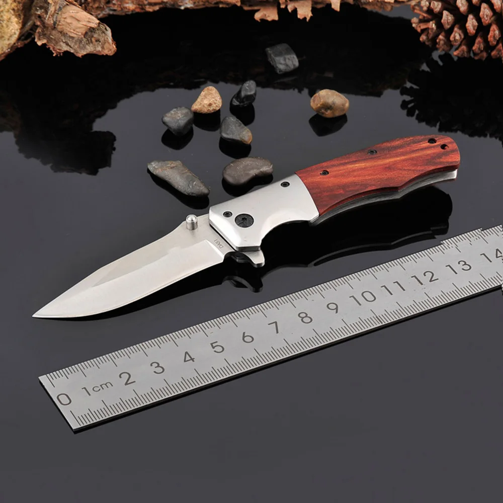 

AZRAEL OD093 DA51 Folding knife 3Cr13 Blade Rosewood Handle Tactical Knife Pocket Camping Tool fast open Hunting Survival Knife