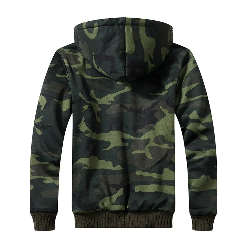 Billig FAISIENS Fleece Verdicken Mann Jacken Große Größe 9XL 10XL Camouflage Mit Kapuze Plus Größe 7XL 8XL Armee Grün Winter Warme Herren jacken