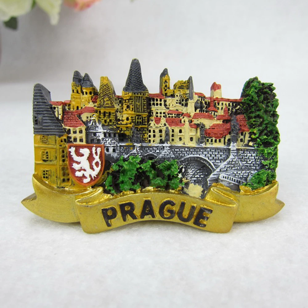

Czech Prague Handmade Fridge Magnets World Tourist Souvenir Refrigerator Magnetic Stickers Home Decor Creative Decoration