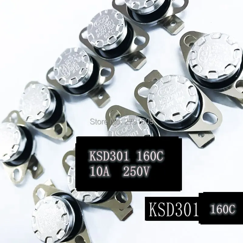 

KSD301 160 Degrees NO Normally open Automatic Closure Temperature switch 160 C Normally Closed NC Automatic Disconnecting Switch