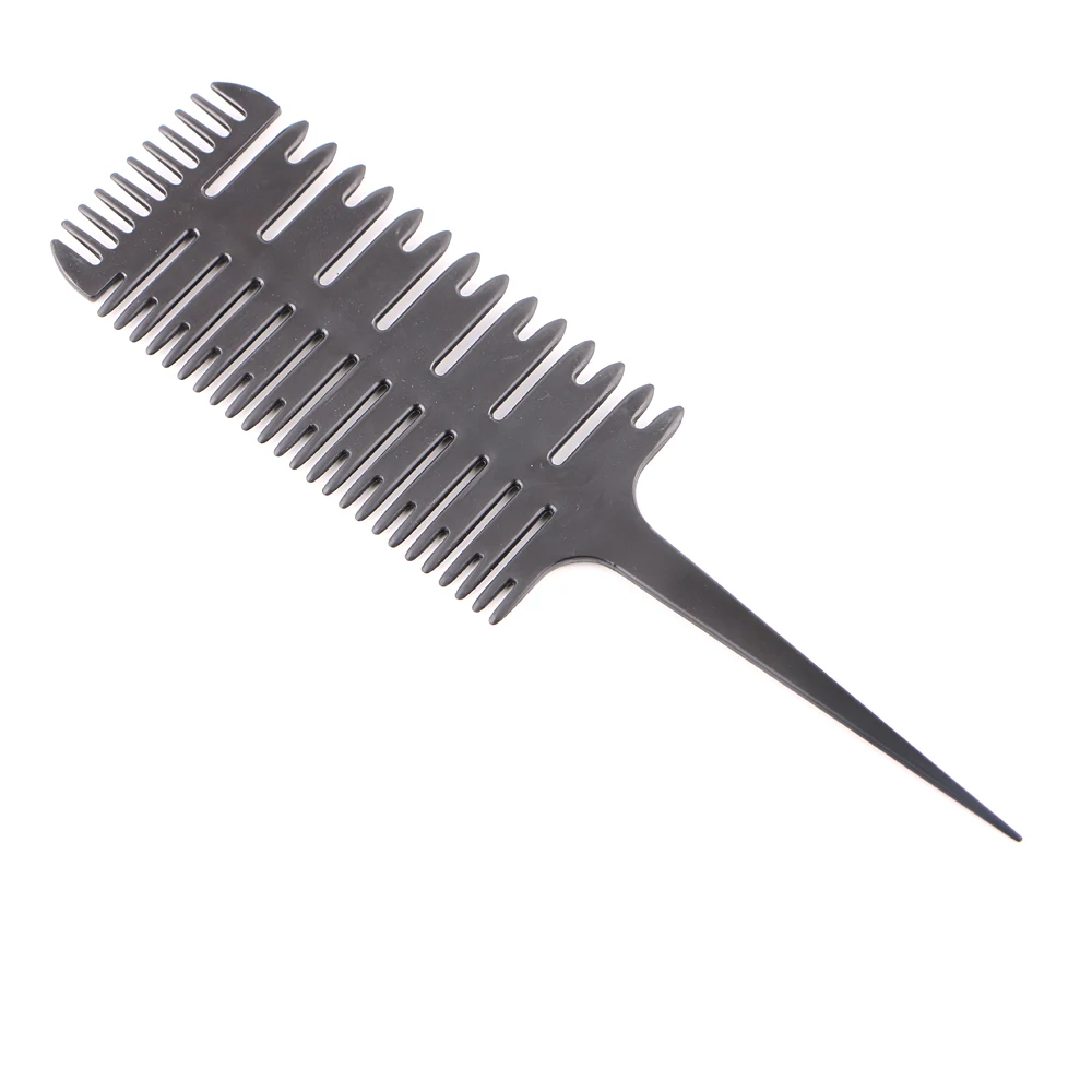 

Haircut Comb with Tail Fish Bone Shape Barber Salon Style Colorful Women Updo Big Tooth Comb Hair Dyeing Tool P27