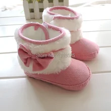 Зима девочка хлопка мягкой обуви снега сапоги ребенка малыша обувь гольфы хлопка мягкой обуви мода детские зимние сапоги для девочек