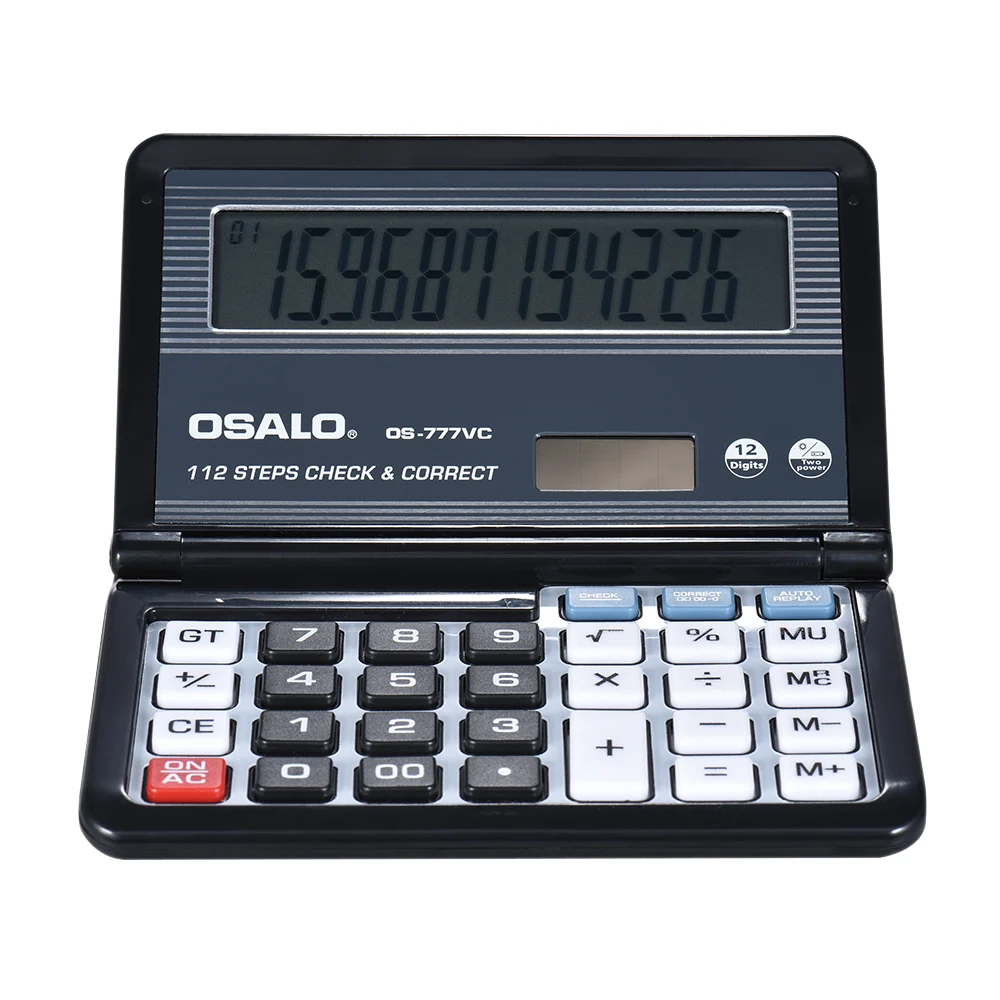 

OSALO Office Electronic Calculator Scientifice Caculator Folding Desktop Battery & Solar Calculator for School Student Business