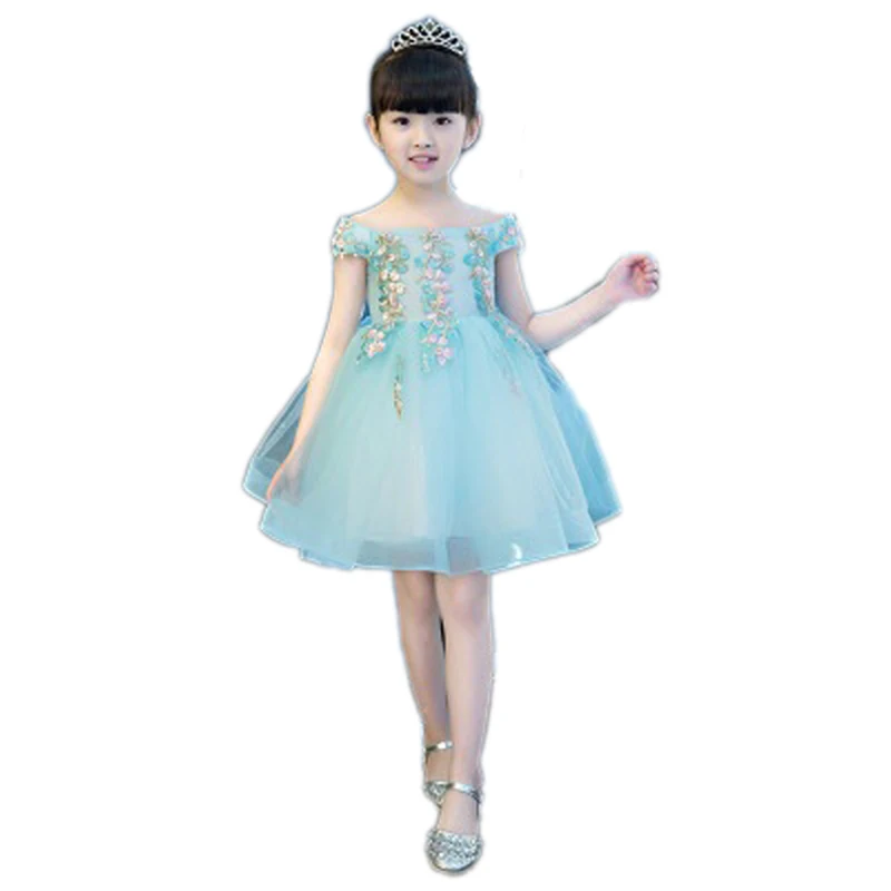 Girls Embroidery Flower Dress Off The Shoulder Ball Gown Princess Mini Dress Kids Pageant Birthday Evening Communion Dresses E32 цена Girls Embroidery Flower Dress Off The Shoulder Ball Gown Princess Mini Dress Kids Pageant Birthday Evening Communion Dresses E32 цены онлайн