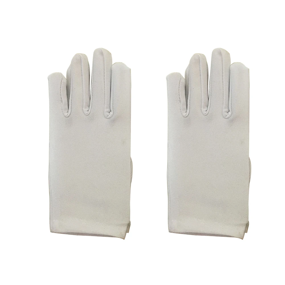 

Boy Girl Party Dance Special Occasion Performance Satin Feel Formal Elastic Dress Short Full Finger Wedding Kid Gloves 1 Pair
