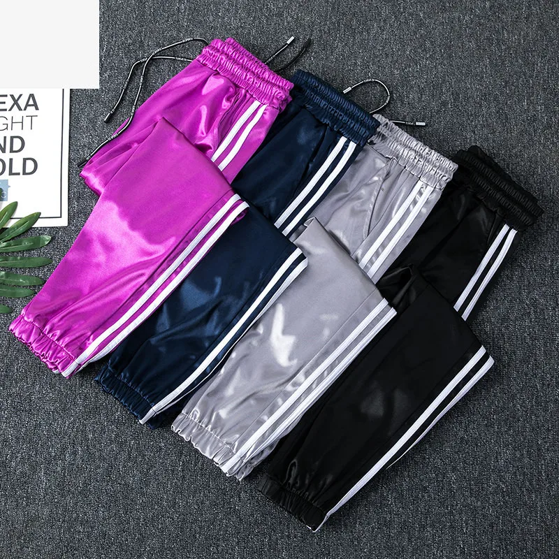 Новинка, весенне-осенние женские брюки Харадзюку, S'5XL, плюс размер, штаны с высокой талией, оригинальные модные Свободные корейские женские штаны-шаровары
