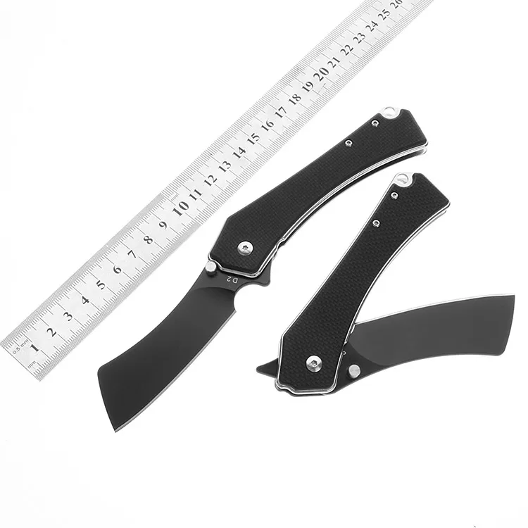 

New D2 steel folding knife outdoor utility tool wild rescue survival knife no lock traditional razor pocket knife