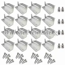Willone Free Shipping 4 sets Solar Panel Z Bracket Solar Panel Mounting Mounts RV Boat Roof Wall