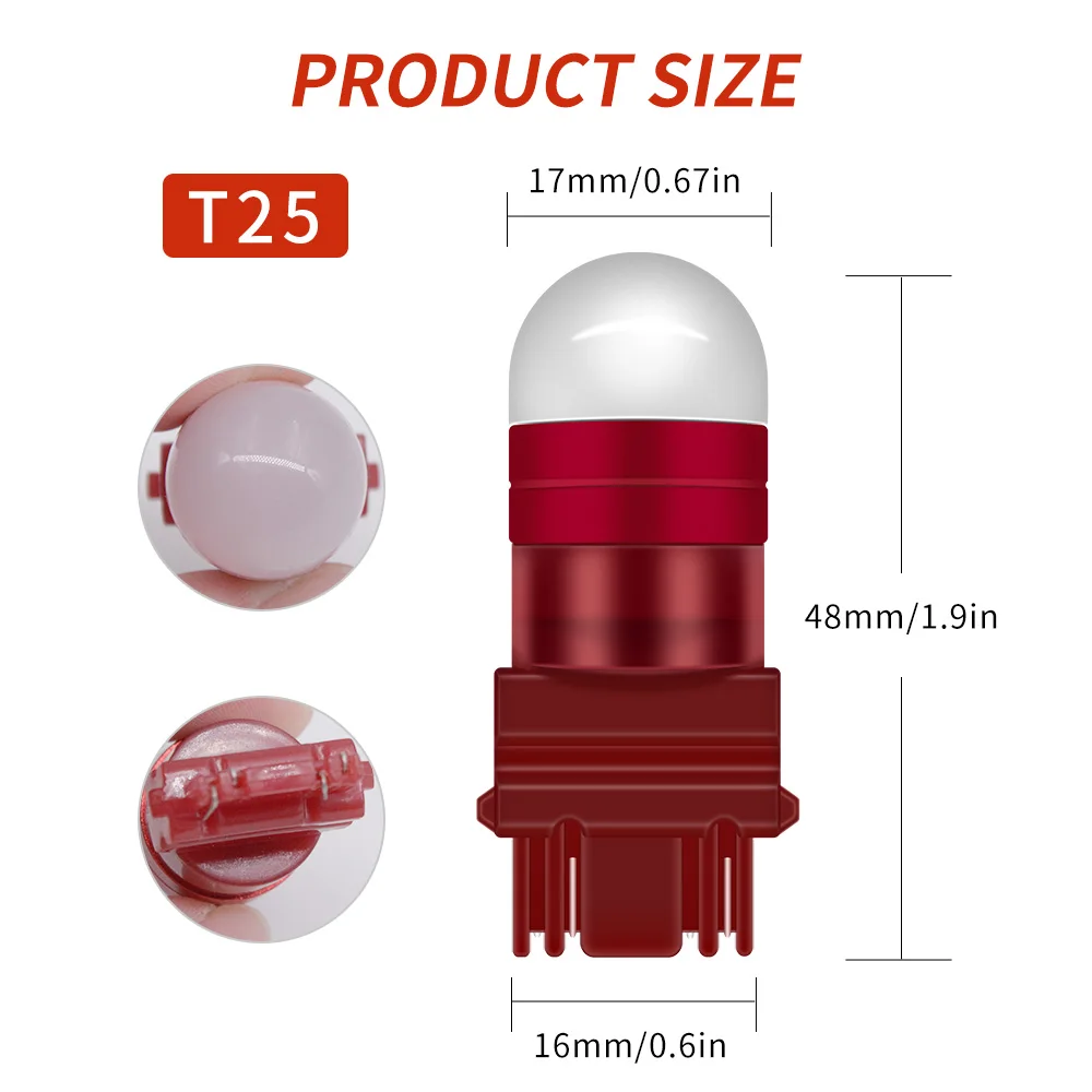2 шт. 3157 светодиодный P27/5 Вт P27/7 Вт T25 светодиодный лампы для дневных ходовых огней, DRL Для 2011 и выше Jeep Grand Cherokee