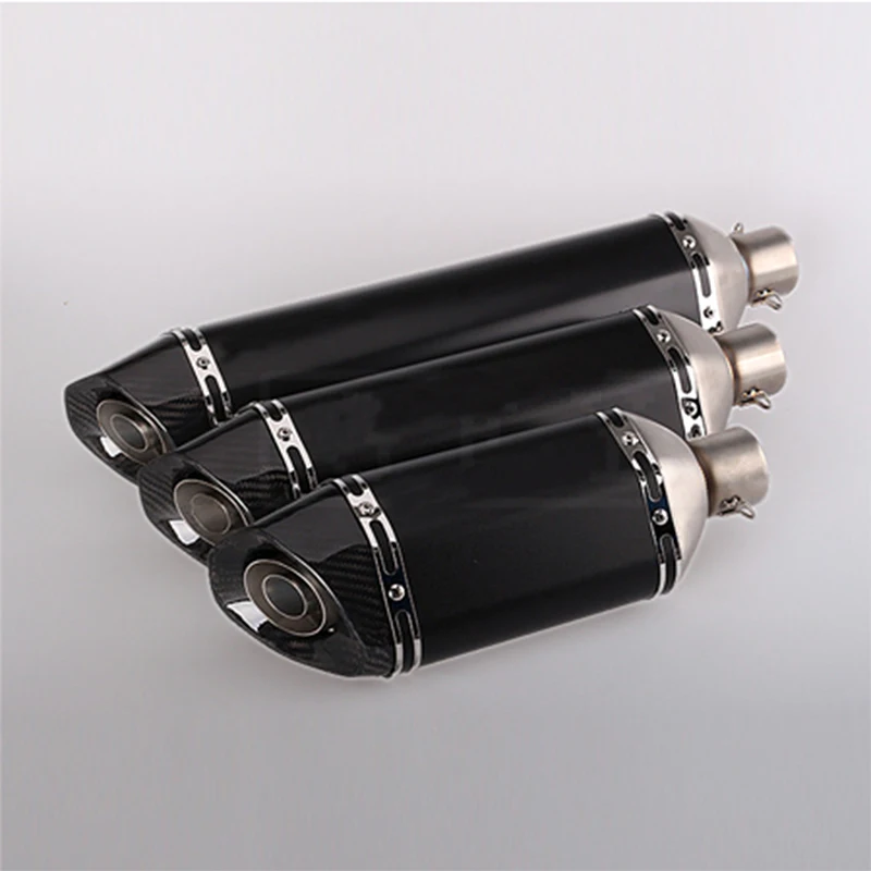 Universal 51MM Motorcycle Carbon Fibre Silencer Scooter Exhaust Pipe