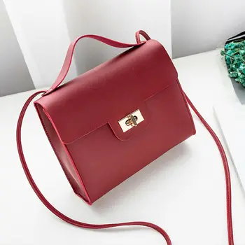 

Women's fashion shoulder bag sac a main PU leather solid color casual Messenger bag