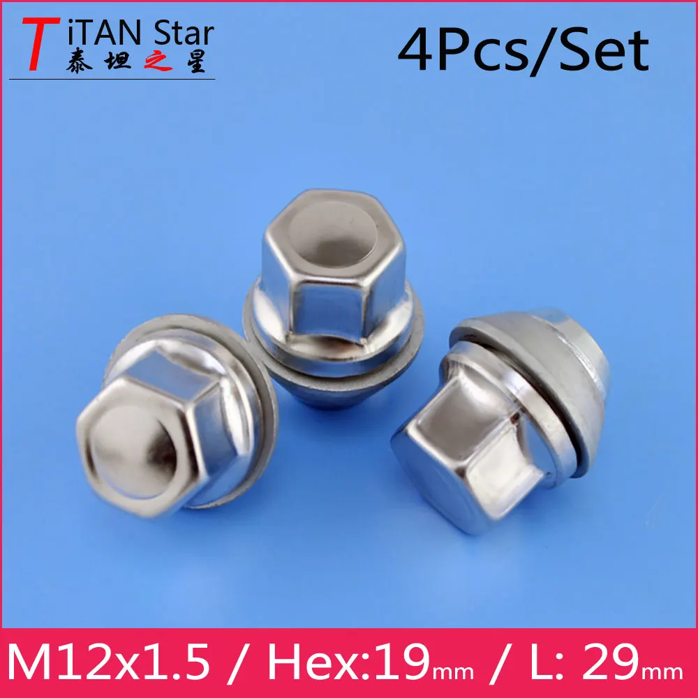 Ford Fiesta Wheel Nut Torque 4 PCS M12x1.5 REPLACEMENT WHEEL NUTS ALLOY 19MM FOR FORD /Kuga CORTINA