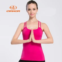 QIANDA Быстросохнущий дышащий Топ для йоги, Женская Спортивная футболка без рукавов, футболка для бега, безрукавка, жилет, Спортивная майка для фитнеса