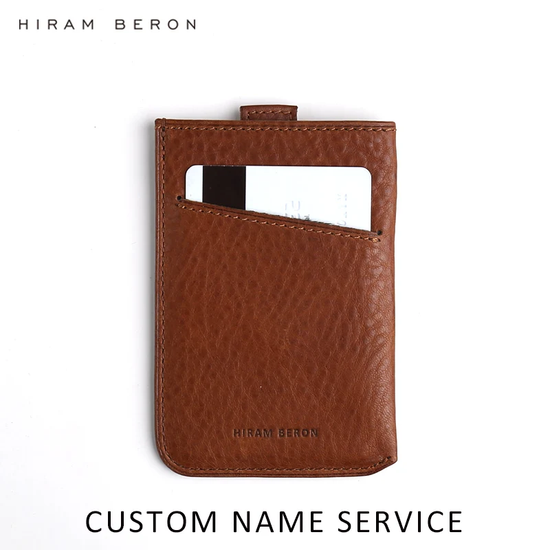 Кошелек Hiram Beron мужской тонкий бумажник из кожи под заказ защита для карт rfid