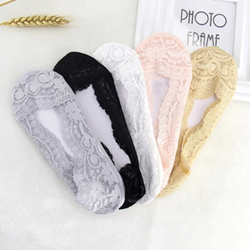 

1 Pair Fashion Women Invisible Liner Socks Cotton Lace Flower Low Cut Ankle Sock Summer Boat Socks 2019 New Arrival