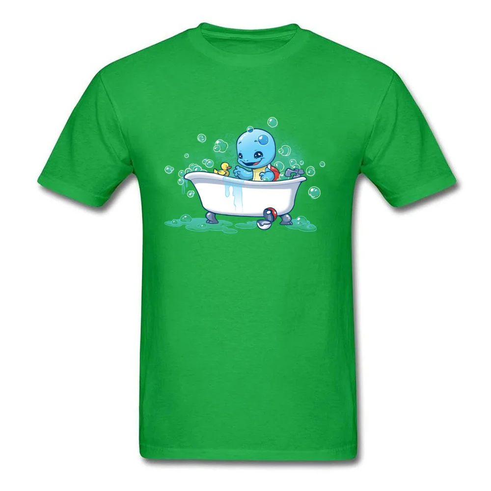 bath time 9902 Men T Shirt Funny Normal Tops Shirts 100% Cotton Fabric Crewneck Short Sleeve Casual Tee Shirt Fall bath time 9902 green