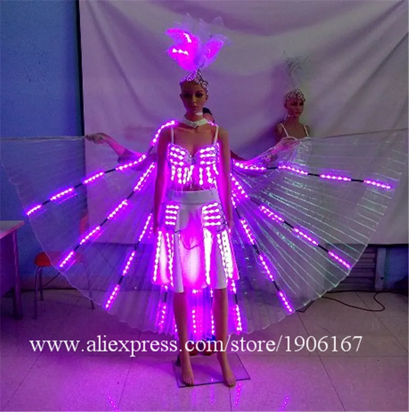 3 Sets Led Light Costume Flashing Luminous Growing Halloween Cloak Party Dress Dancing Wear For Club Party Bar Christmas14