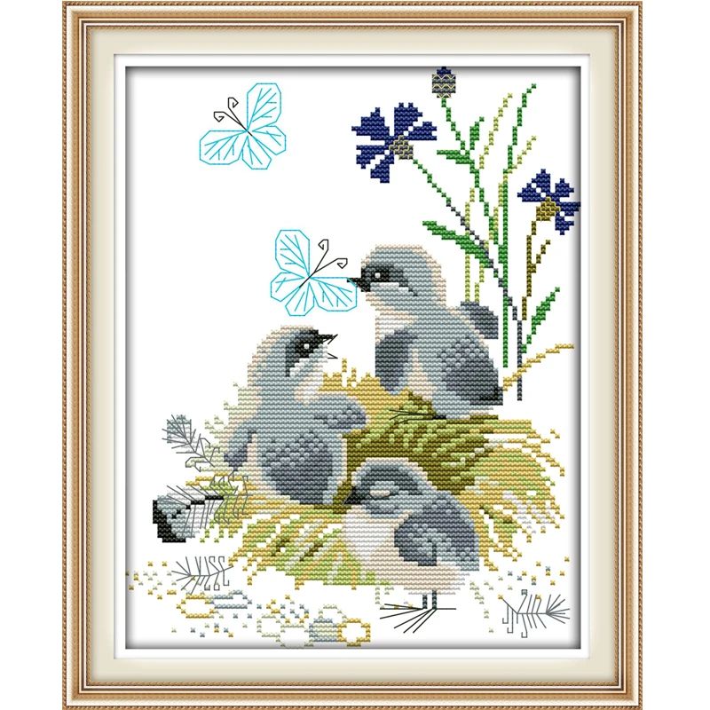 

The Nestling Counted Cross Stitch 11CT 14CT Cross Stitch Kits for Embroidery Home Decor Needlework