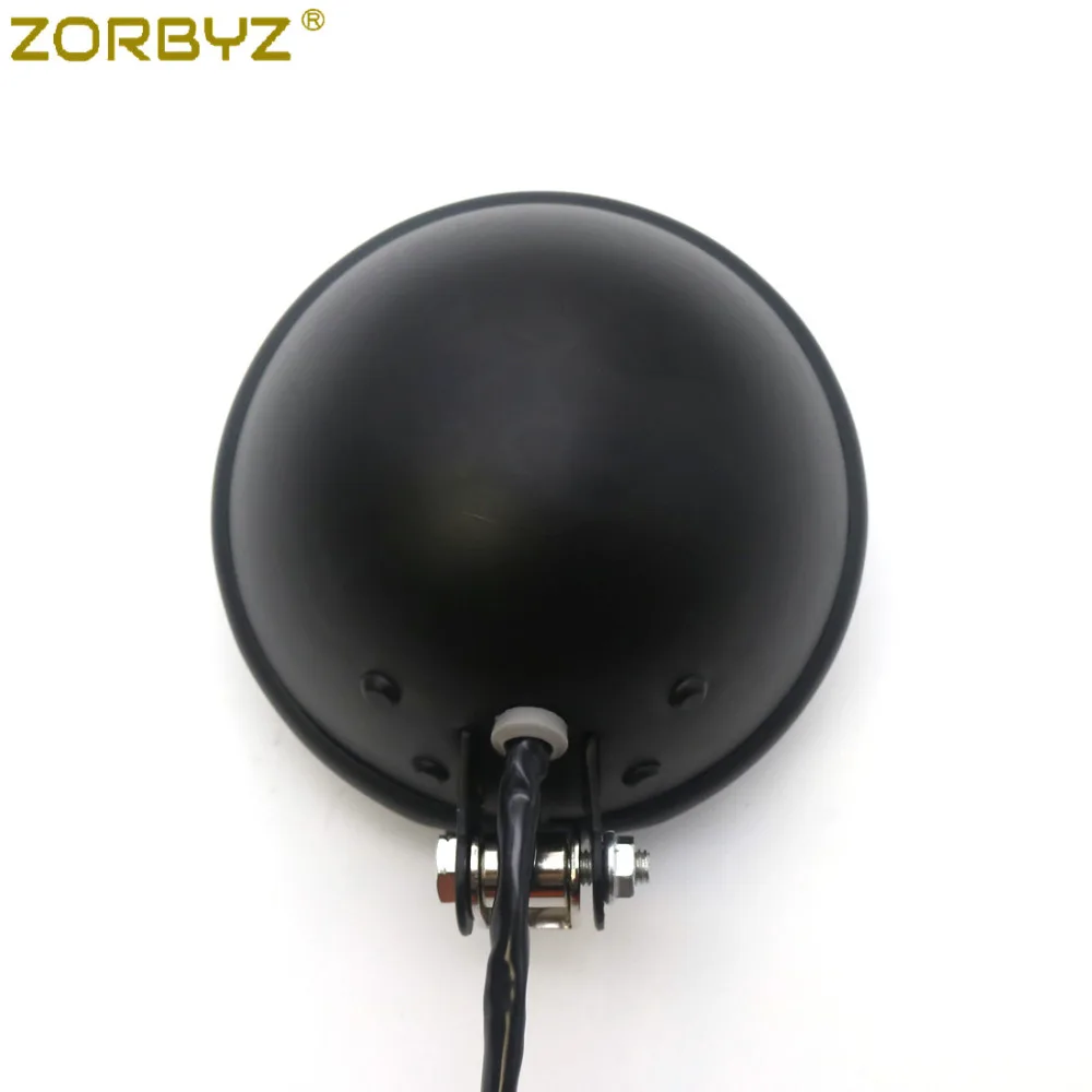 ZORBYZ мотоцикл черный/хром металл Ретро Круглый фара с кронштейном для Harley Bobber Chopper старой школы на заказ 8 мм