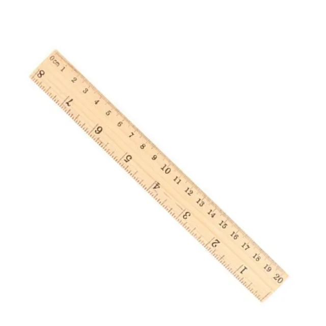 20 cm 15 cm Outil de mesure scolaire pour les étudiants 30 cm Règle en bois double face Outil de mesure pour le travail du bois