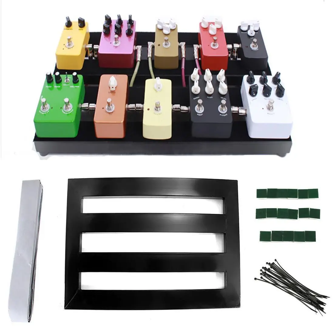 

New Guitar Effect Pedalboard Portable Effects Pedal Board With Adhesive Backing Tape
