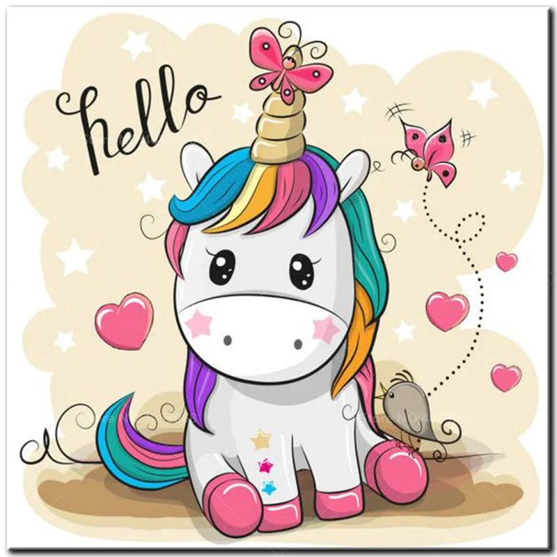 

Full square drill diamond Painting 5D DIY diamond embroidery Cartoon unicorn Diamond mosaic Home Decor Gift C1121