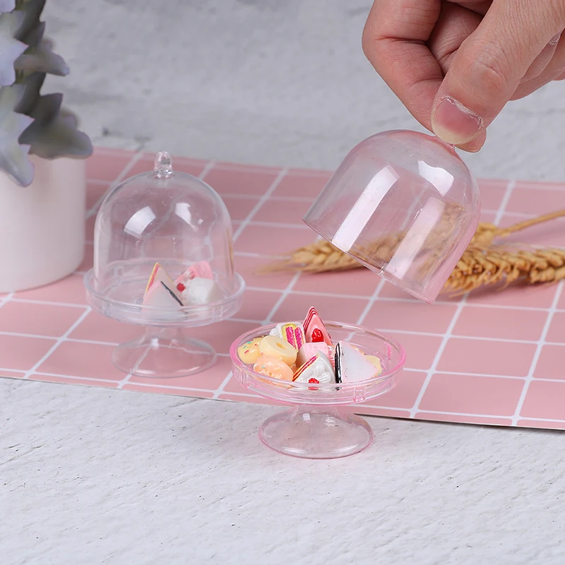 3D Miniature Food DIY Craft For Dollhouse Mini Dessert Pan Cake Stand Fruit Tray Doll Kitchen Toys 2