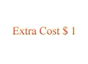 

Extra Cost for goods or for freight,please contact us before placing the items