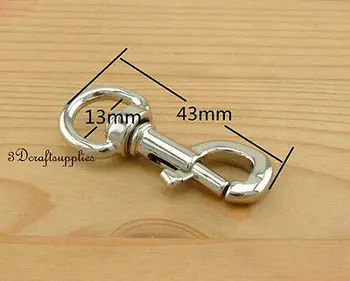 

Lobster Clasps Clips Claw purse hooks bolt snap hook silver 12 mm 6pcs G56