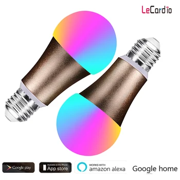 

2PC Wifi LED Dimmable Light Bulb E27/26/22 Golden Smart Lamp APP Remote Voice Control Energy Saving Lamp Bulb Home Light Deco