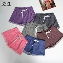 BZEL новые хлопковые Пижамные шорты для девочек, женские свободные короткие штаны, повседневные спортивные шорты, женские пижамные штаны большого размера