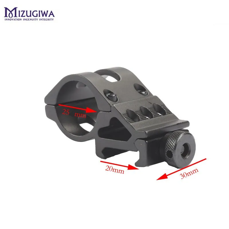 1" 25mm Offset Rifle Flashlight Torch Laser Mount Picatinny Rail 20mm Weaver Hunting Mount Caza Accessories