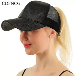 CDFNCG 2019 модная летняя поп Snapback дышащая бейсбольная кепка шапочка с хвостом одноцветная Солнцезащитная шляпа для женщин уличная Gorras