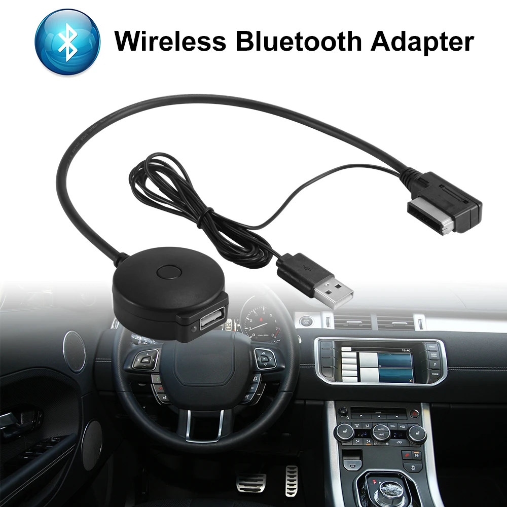

Bluetooth Module AUX Receiver Cable with USB Charger for V.W Audi A4 A5 A6 Q5 Q7 Before 2009 Audio Media Input AMI MDI Interface