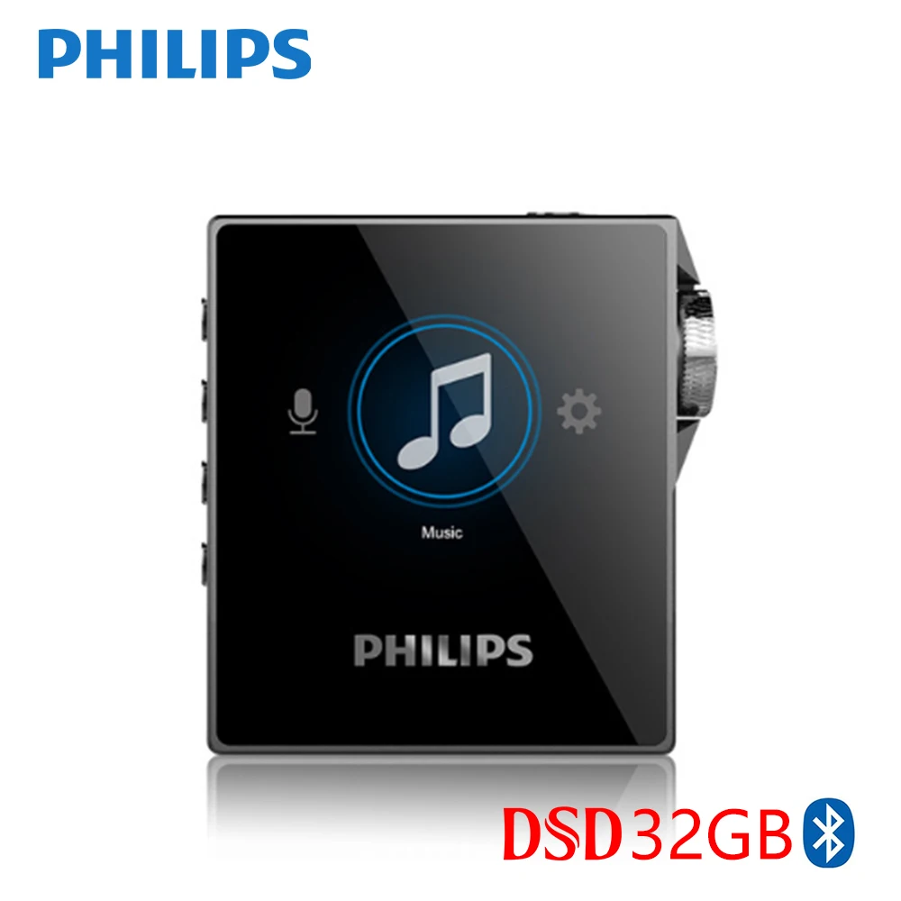 MP3 плеер Philips HIFI DSD256 без потерь музыкальный Bluetooth V4.0 Встроенный 32 Гб с голосовой