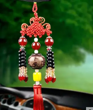 

Car pendant safety symbol pendant car mahogany interior hanging decorations rear view mirror with pendant crafts home decoration