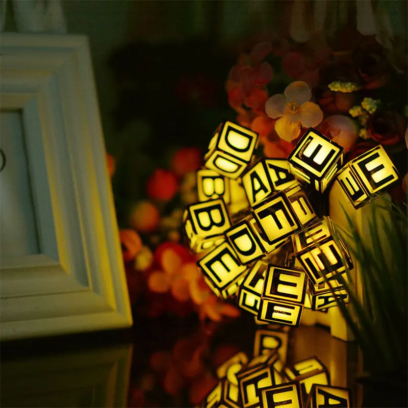 

6M 30LEDs LED Solar Powered Lamp Waterproof Fairy Letters String Light with 8 Modes for Outdoor Garden Christmas Decor