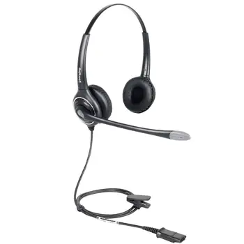 

Binaural headset with anti-noise microphone, call center headphones with QD(Quick Disconnect) connector