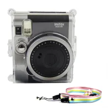 Fujifilm Instax Mini 90 чехол для камеры прозрачный ПВХ Ремешок защитная сумка на плечо мгновенная Пленка чехол для камеры