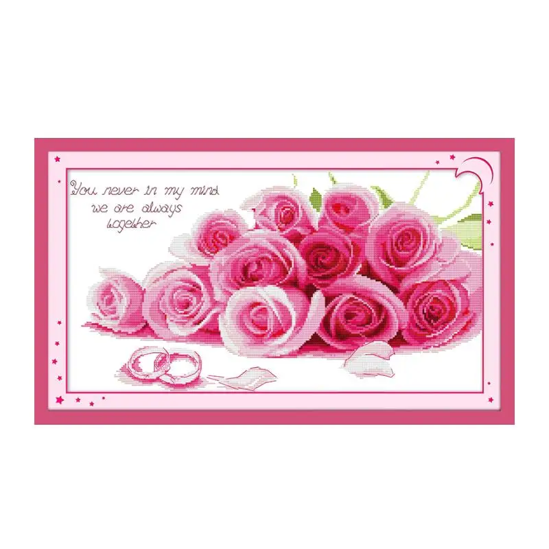 

Red Rose Flowers diy Cross Embroidery Embroidery Kits Manual Sewing Kits Furniture Cloths Sewing Wall Decorations