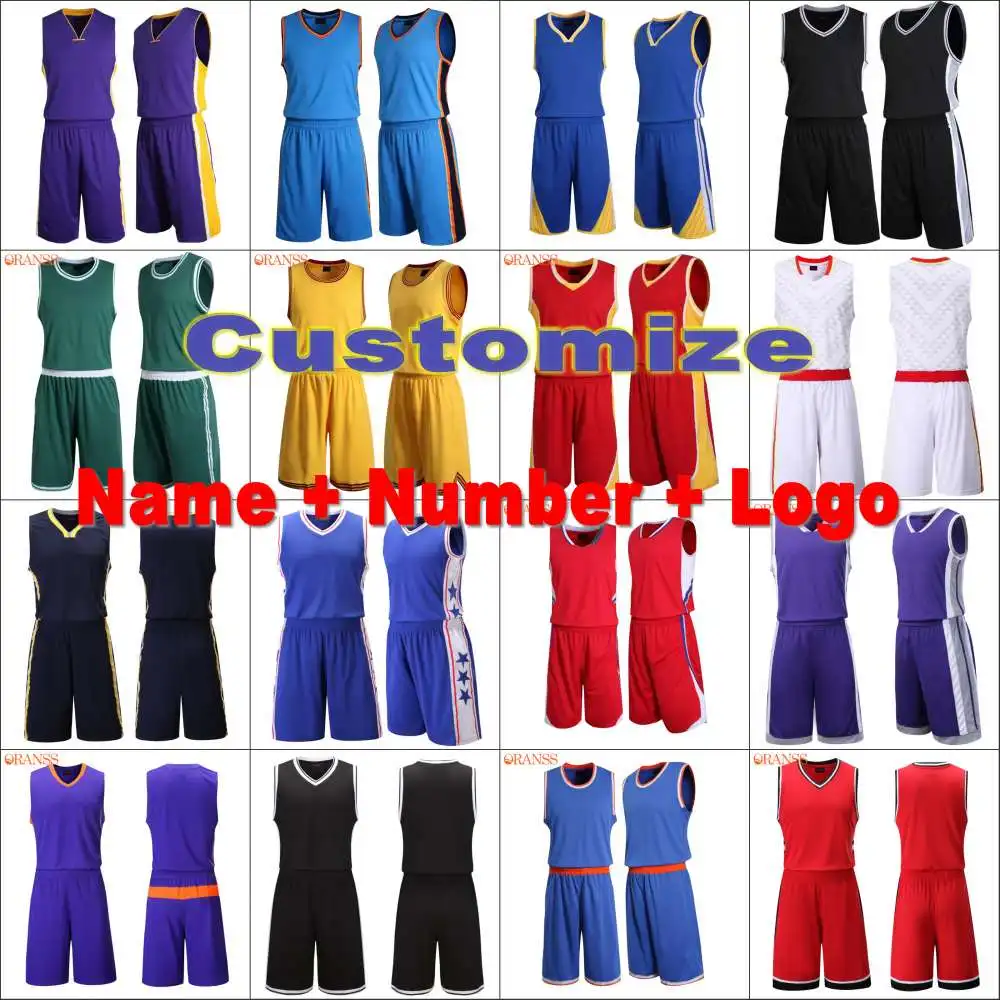 Personalized DIY USA Blank Team Basketball Jersey Man Customize Sports