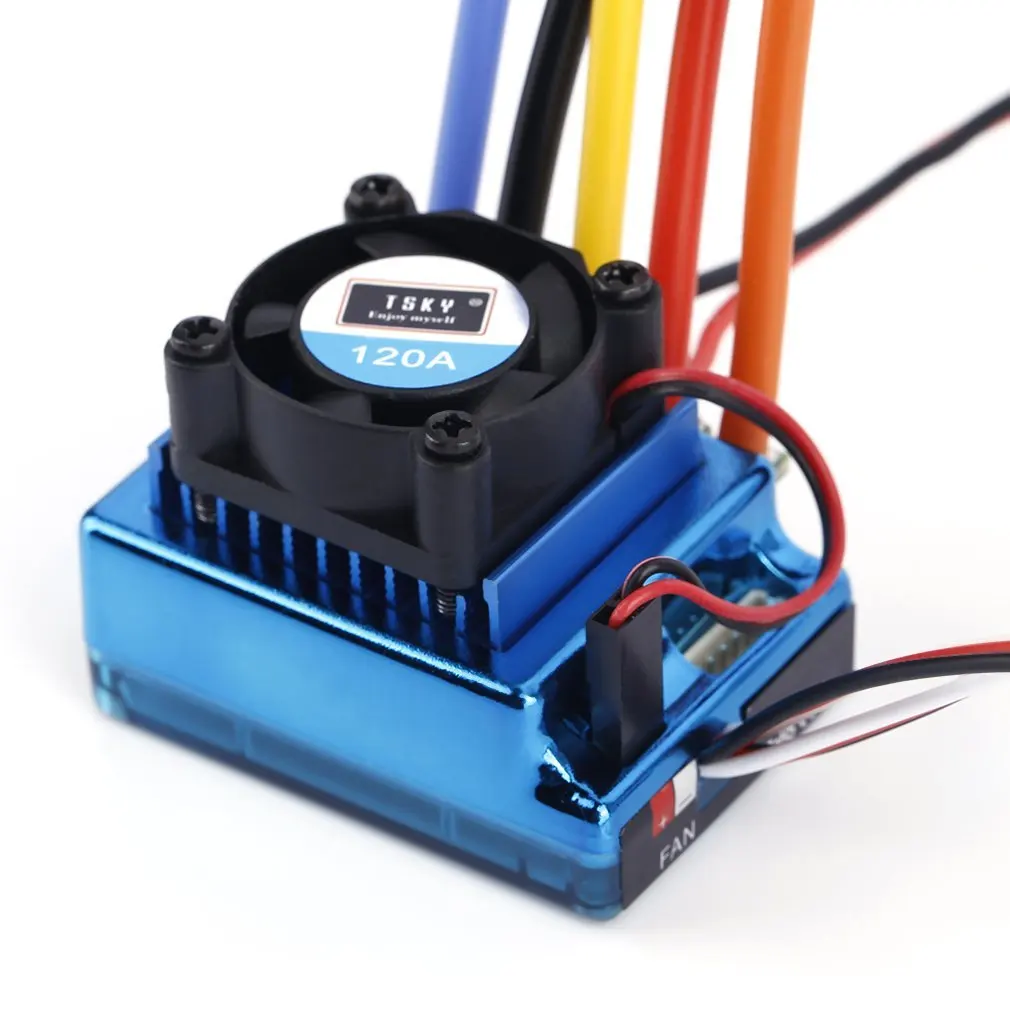 

Hot! 1PC Professional 120A ESC Sensored Brushless Speed Controller For 1/8 1/10 Car/Truck Crawler Car Vehicle Used RC Parts&Accs