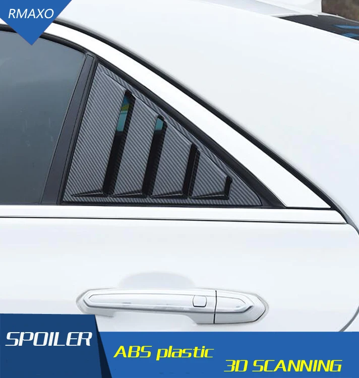 Для Cadillac ats- Седан ABS для окна задней двери оттенков жалюзи рама, окно формование порогов покрытие стикер для отделки