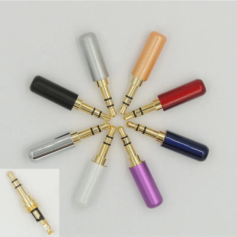 

100PCS High quality 1/8 "3.5mm 3 pole Stereo Male Plug Audio Plug for music player soldering