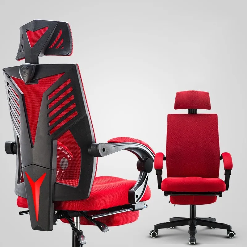 ЕС Boss Gaming Silla Gamer Esports Poltrona массажное кресло может лежать с подставкой для ног колесо из искусственной кожи - Цвет: red2 with footrest