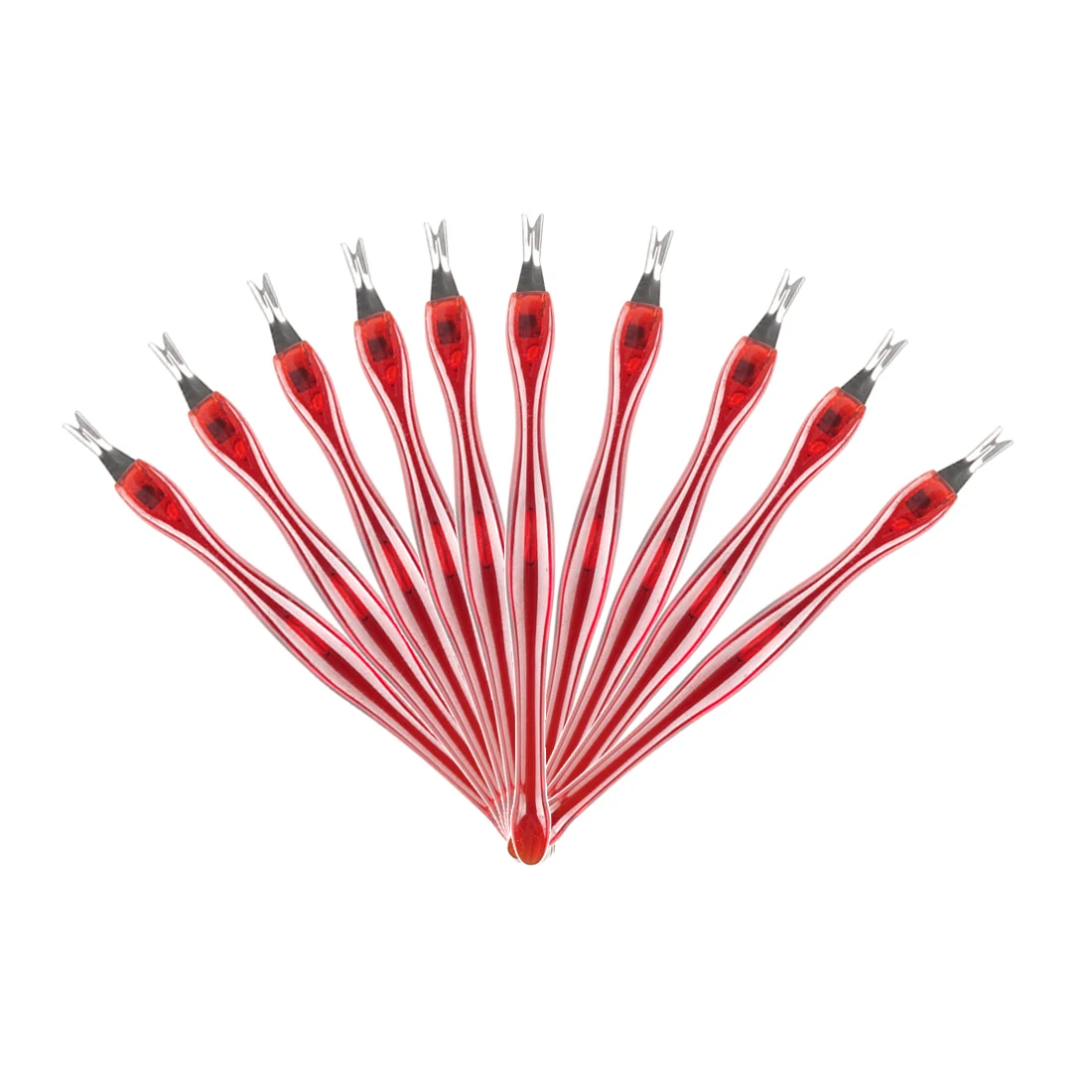 10Pcs Nail Cuticle Pusher V shaped Head blade Cuticle Trimmer Dead Skin